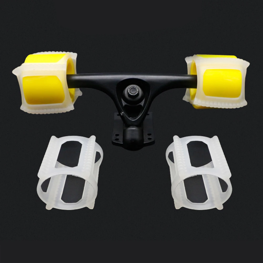 

4PCS Skateboarding Wheel Sleeve Cover Learner Wheel Fixator Accessory Stable And Safe for Longboard Practicing The Actions