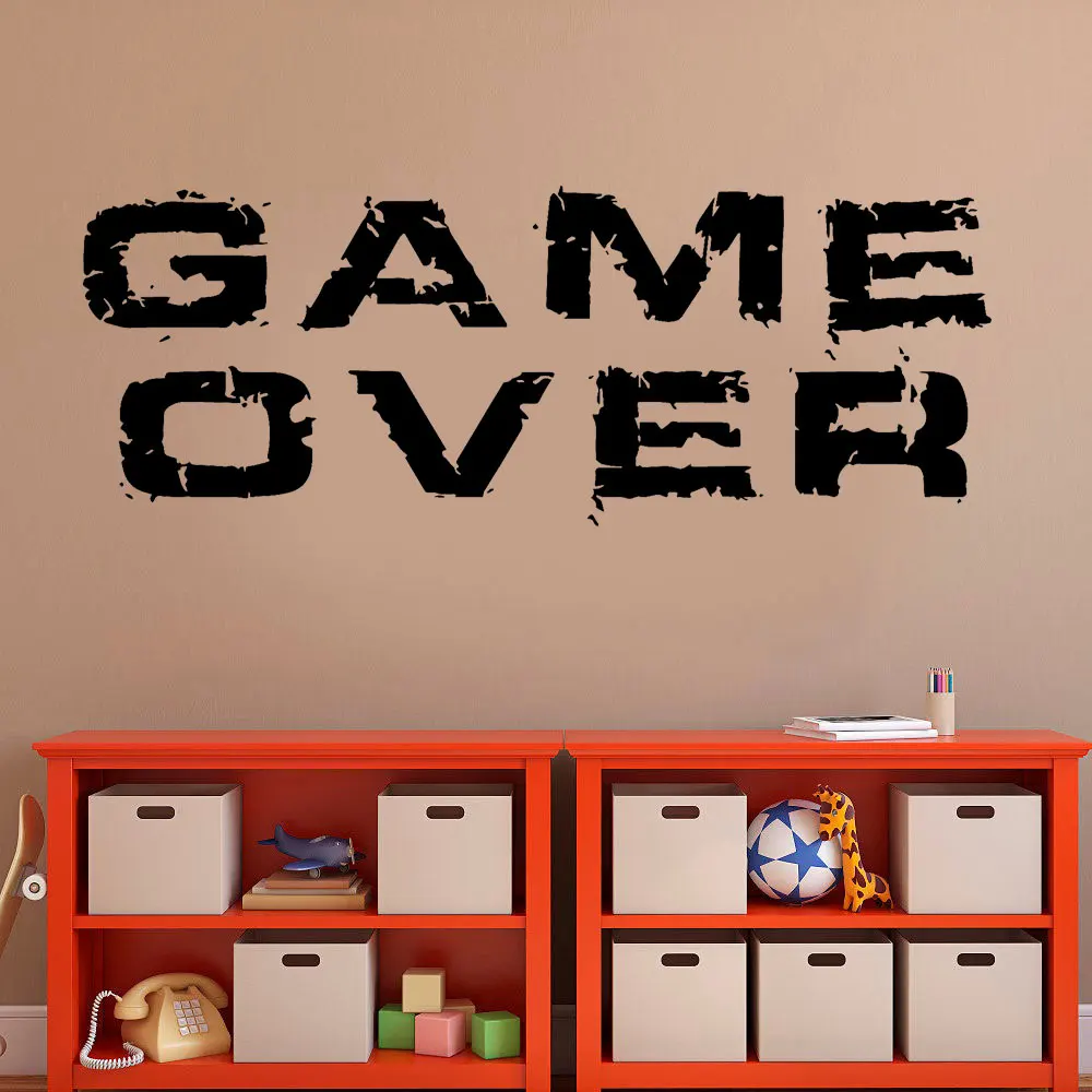 Wall Room Decor Art Vinyl Sticker Mural Decal Video Game Over Poster