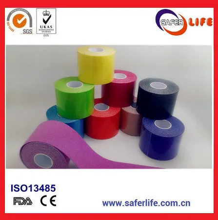 Saferlife спортивный клейкий спортивный пластырь для мышц 5 см* 5 м CE/FDA/ISO Сертификация