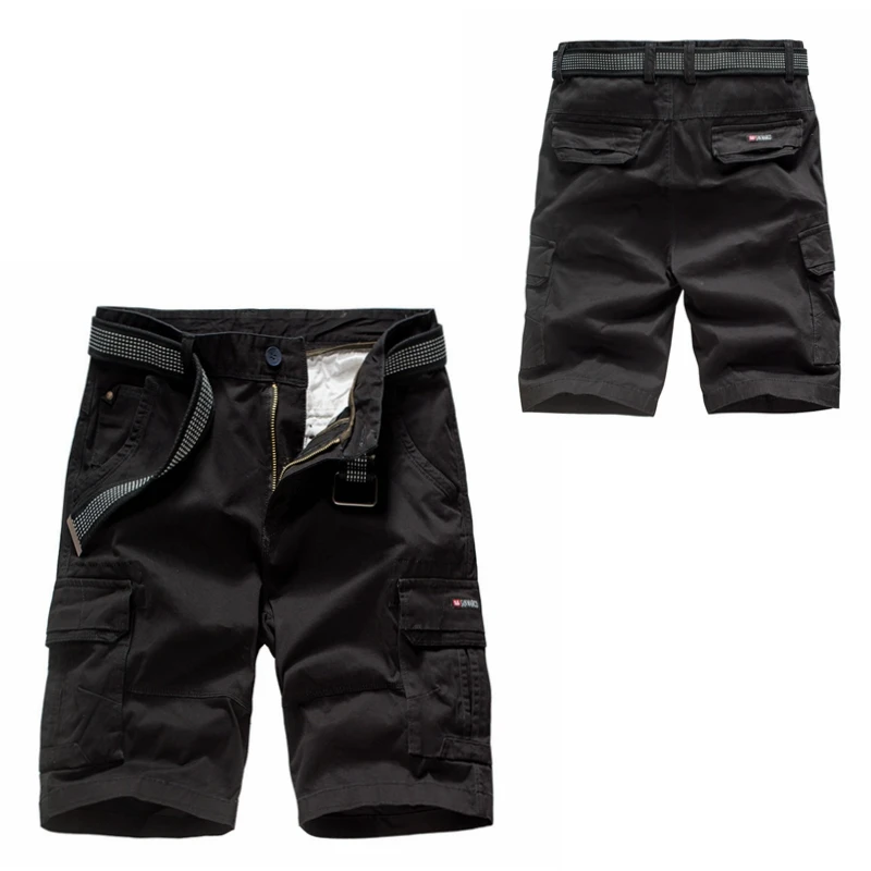 

Men Shorts Solid Camo Cargo Mens Summer Sweatpants Streetwear Casual Loose Bermuda Military Cotton Plus Size Drop Shipping