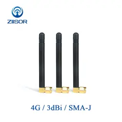 2 шт. Ziisor 4G/LTE резиновая антенна GSM GPRS WCDMA Маршрутизатор USB 3dBi Wi-Fi антенна 90 ° локоть L Внешняя Omni Z04-B4GSLJ SMA штекер