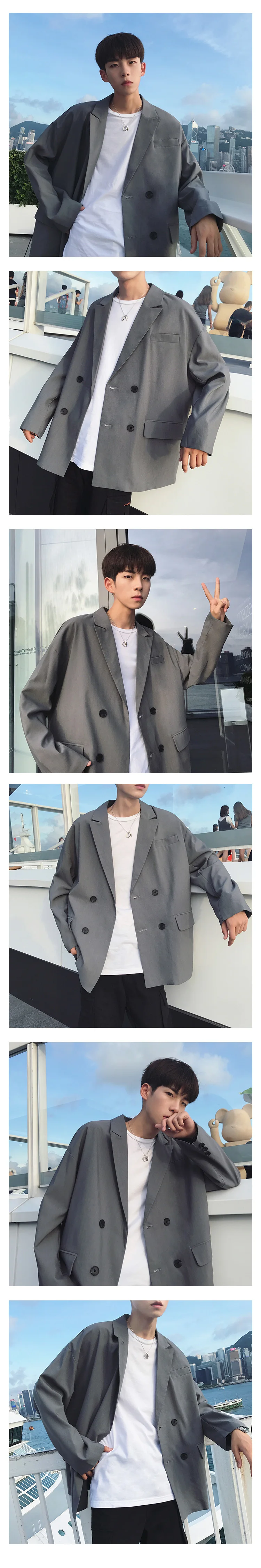 Men's personality fashion autumn and winter business casual suit loose wild suit jacket youth trend men's clothing