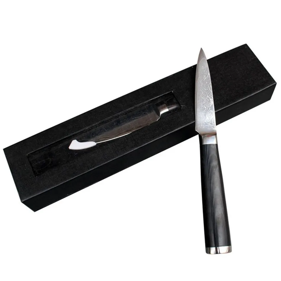 3,5 дюйма Дамаск ножи для чистки нож японский VG10 дамасской стали кухонные ножи 3," фрукты нож Кулинария Инструмент