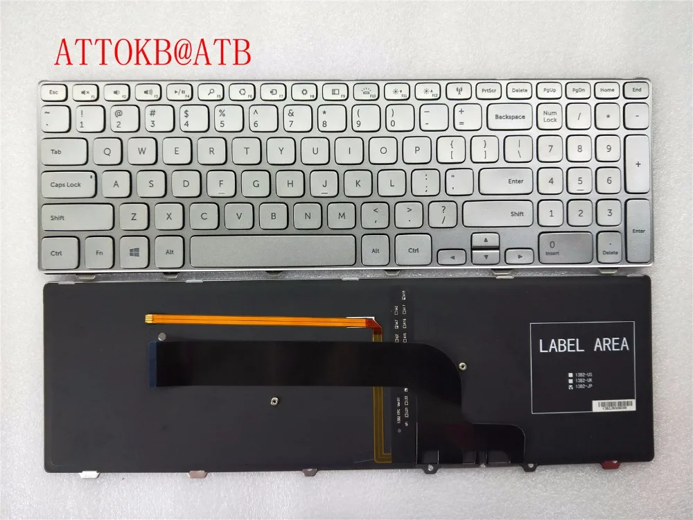 New English for Dell Inspiron 15 7537 7000 laptop Keyboard with