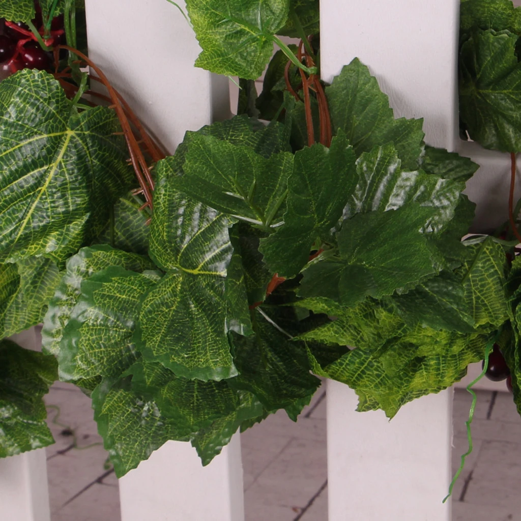 10 Style 1pc Artificial Decoration Vivid Vine Rattan Leaf Vagina Grass Plants Home Decor Grape Leaves For Wedding Decoration