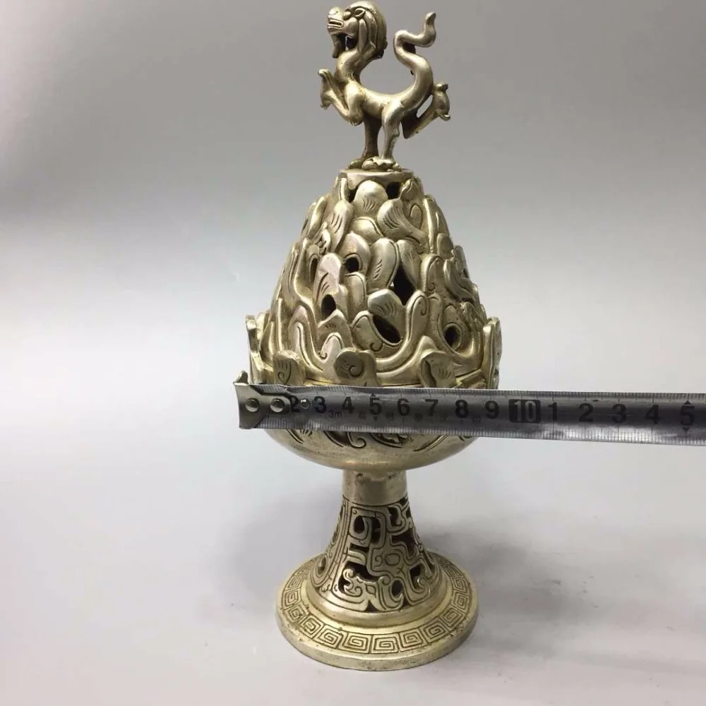 

Home decoration lion incense burner crafts,Tibet Silver animals censer/Personal collection From chinese antique market