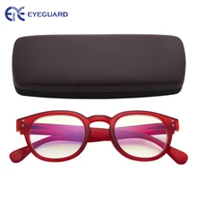 Защитные очки Readig, анти-синий светильник и антиблочный Блик для чтения компьютерных игр, круглая рамка для мужчин и женщин, красный цвет