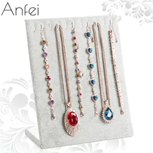 Цепочки и ожерелья Дисплей Вельветовая подставка в форме Дисплей доска Органайзер-держатель ювелирных изделий ожерелье в форме крючка Дисплей рамка аксессуары для украшения A163