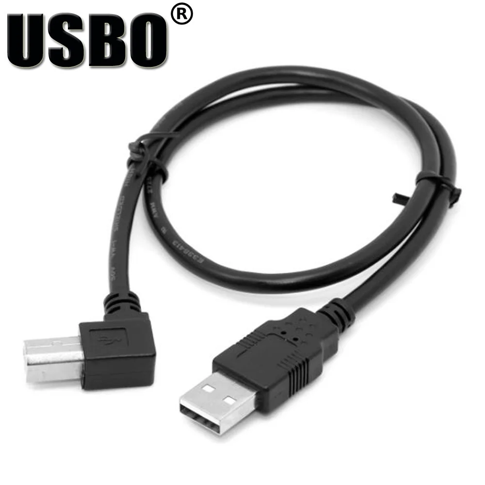 

Supply Elbow black 0.5M 1.5M 2.0M USB A-B data line high speed 90 degree elbow USB 2.0 male to male Printer scanner cable