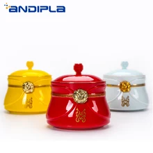 Китайский чайный набор кунг-фу креативные бутик контейнеры для чая керамическая банка еды, конфет банка герметичный хранения чайная канистра украшения дома