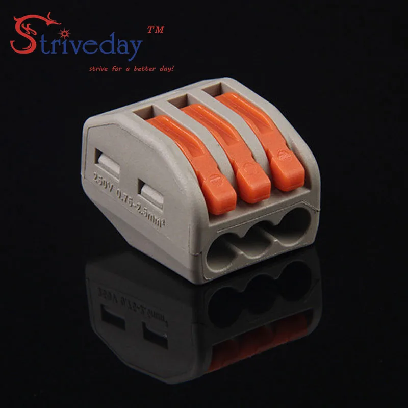 

10pcs 222-413 connector PCT-213 3P Universal Compact Wire Connector Conductor universal Terminal Block
