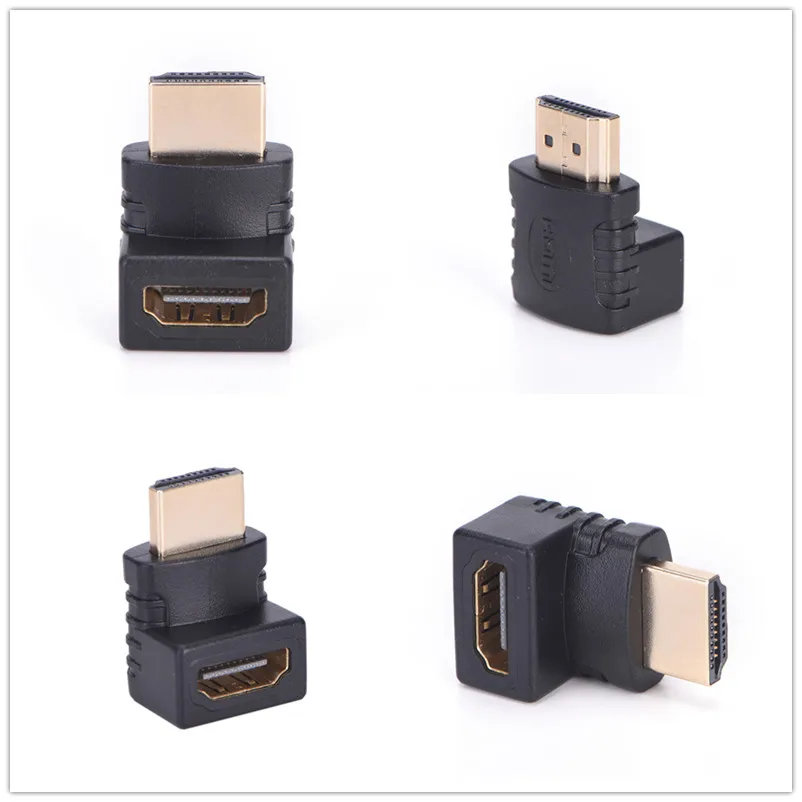 JETTING 270 градусов правый угловой HDMI A штекер к женскому кабелю переходник для HDTV