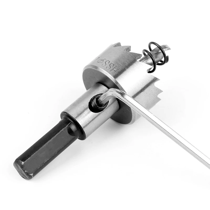 5pcs High Speed Steel Core Drill Bit with L-type Wrench Woodworking Serrated Drill Bit 16/18.5/20/25/30mm Hole Saw Set 