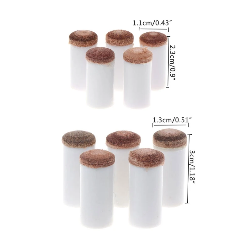 

5pcs 11mm 13mm Billiard Pool Cue Tip Snooker Rod Stick Replacement Repair Tool