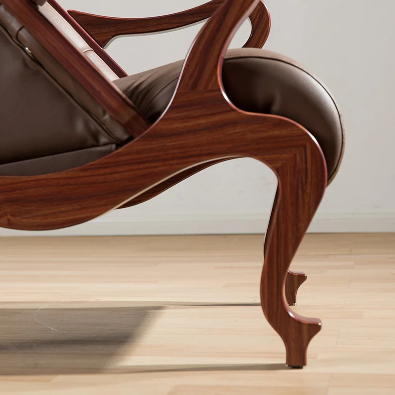 Mordern Leisure Lunch break lazy chair chinese style back-rest chairs antique furniture solid wood armchairs for the living room