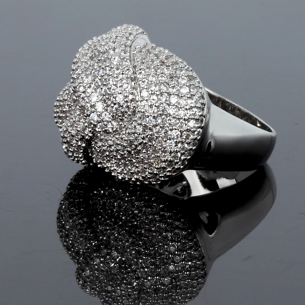 Женское медное кольцо с фианитом подарочное ювелирное изделие|cubic zirconia ring|fashion rings