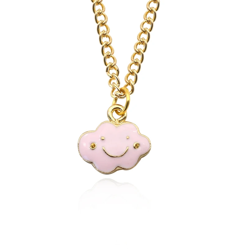 2019 модный эмалевый кулон с разноцветными смайликами и облаками милое маленькое