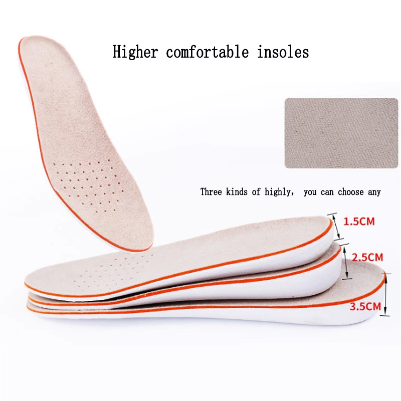 height increase elevator shoes insole 1.5 cm / 2.5 cm / 3.5 cm up arch