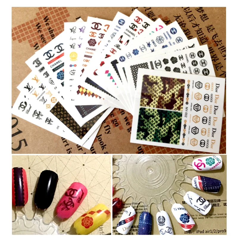 

50 Sheets Nail Stickers Mixed Designs Water Transfer Nail Art Sticker Watermark Decals DIY Decoration For Beauty Nail Tools