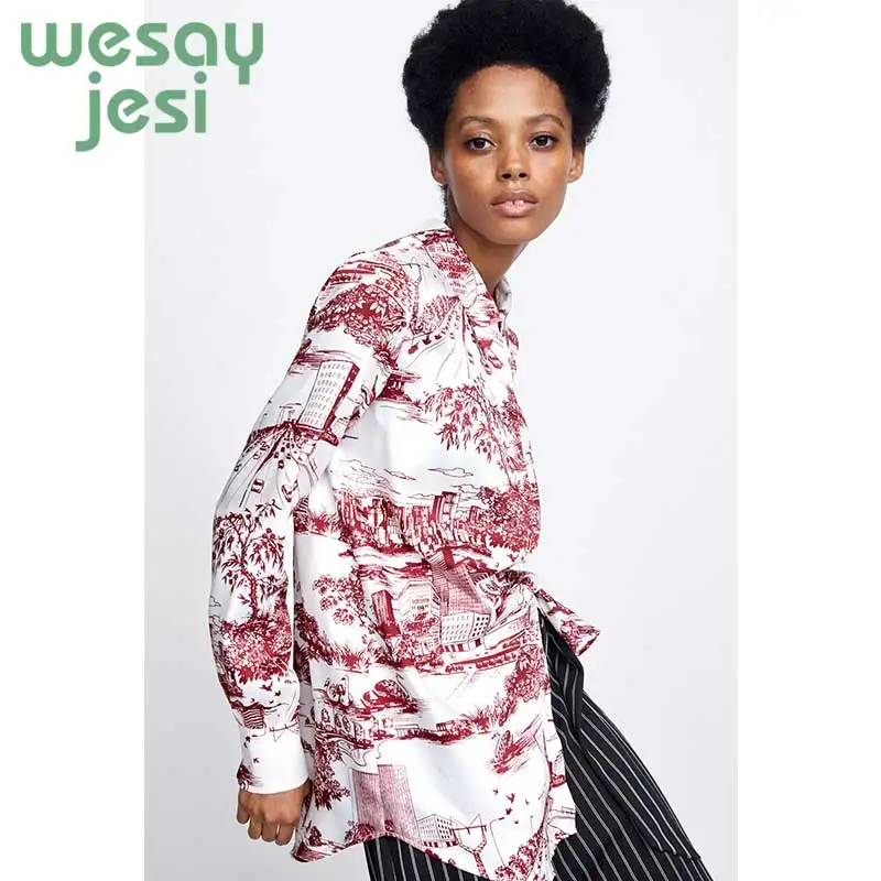 Casual Womens Long Sleeve Shirts Clothes 2019 new Fashion Autumn Winter Street Wear Female Long Harajuku Blouses tops