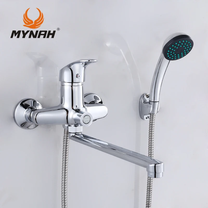 Preise MYNAH Russland kostenloser versand Bad wasserhahn dusche armaturen bad Dusche mixer system Tropical Dusche Dusche rack mit mixer kupfer