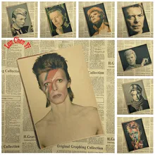 Винтажный рок-музыка Давид Боуи крафт-бумага плакат для кафе креативная настенная бумага украшение интерьера