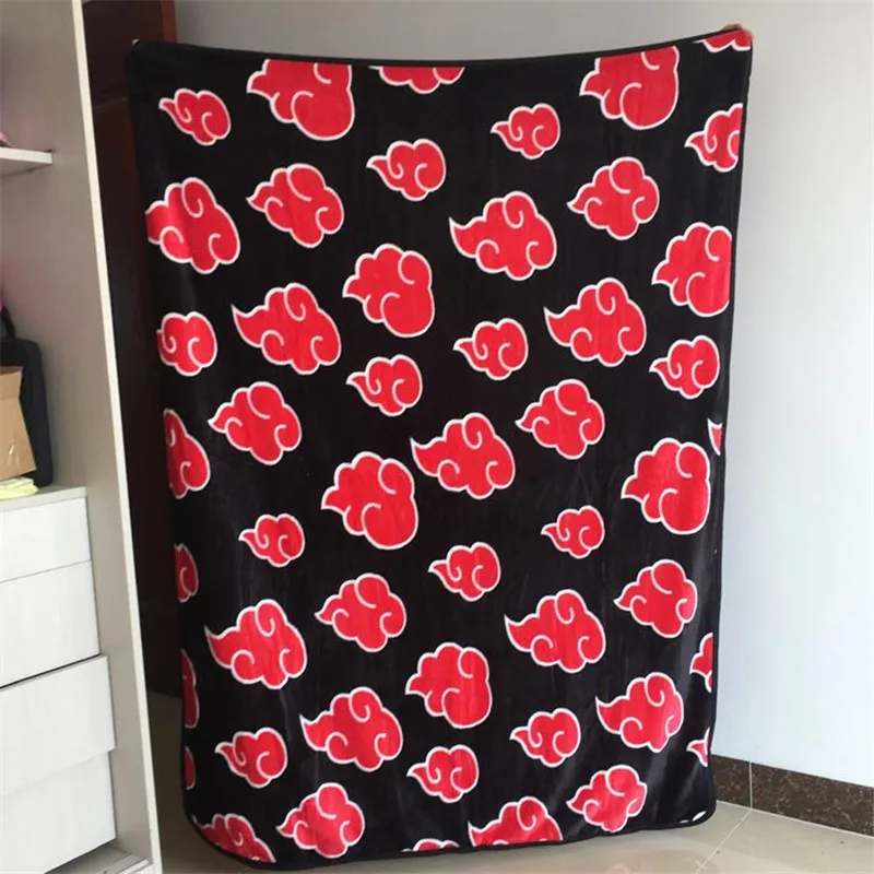 Baratos NARUTO Akatsuki rojo Manta con diseño de nubes de Cosplay Prop de franela de lana de Uchiha Itachi dolor Nagato Konohagakurenosato