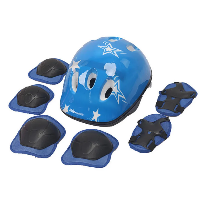 6pcs or 7pcs children's skating protective gear with three colors