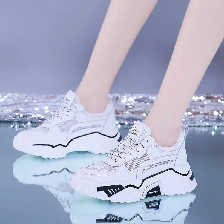 

2019 Autumn New Women Sneakers Fashion Casual Shoes Comfortable Breathable Mesh Female Platform Sneakers Chaussure Femme T1058