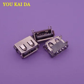 

10-1000pcs/lot Connector 2.0 AF 10.0 Bipod Volume Edge A Mother Harpoon Foot Short Body USB 10.0 MM 180 Degree Female Seat Black