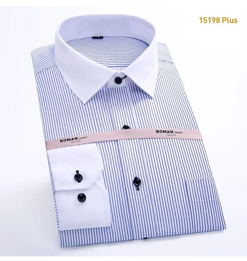 Новое поступление, Высококачественная брендовая мужская одежда из хлопка, мужские рубашки в полоску, мужские модные формальные мужские рубашки