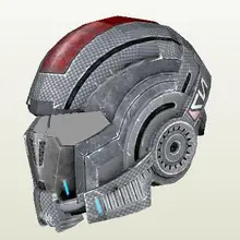 Mass Effect N7 шлем 1:1 носимые 3D бумажные модели DIY