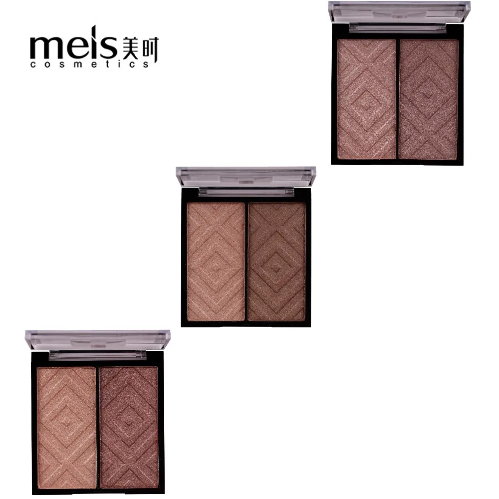 MEIS, 2 цвета, контурная палитра, хайлайтер и бронзер, пресс-пудра, мерцающая пудра для ухода, профессиональный консилер, макияж