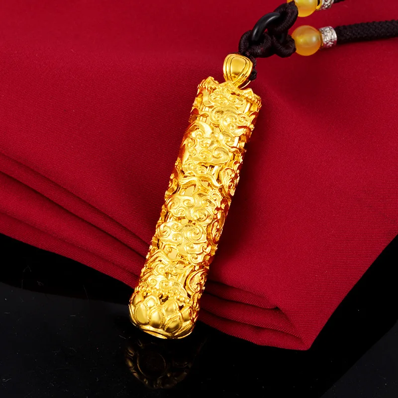 Вьетнамское песочное золото Auspitious ожерелье 3D Avalokitesvara Guanyin Buddha Charms веревочное ожерелье