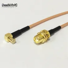 SMA женский переборка к MCX Мужской правый угол RF кабель в сборе RG316 15 см 6 дюймов Новинка