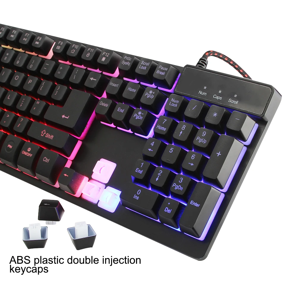 Ergonomic Wired Keyboard Gaming KeyPads