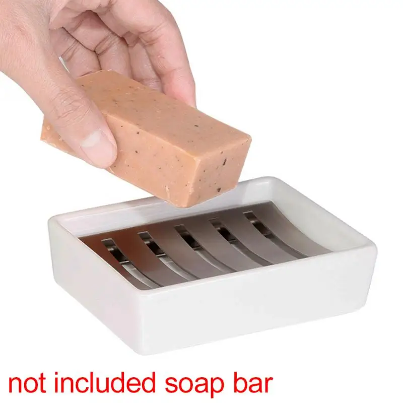 

Household Drain For Bathroom Holder Storage Soap Dish Stainless Steel Ceramic Stainless Steel Ceramic Soap Dish