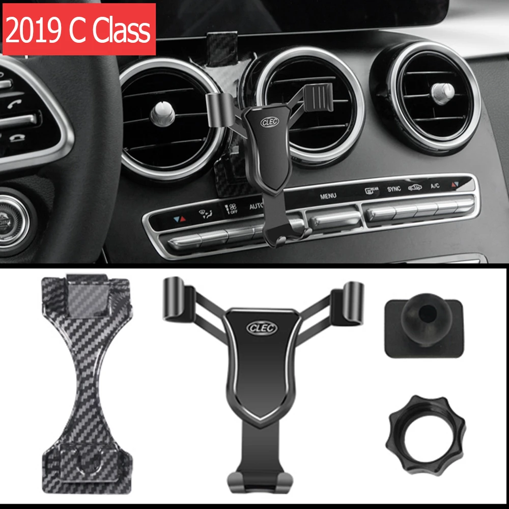 Car Mobile Phone Holder For Mercedes Benz C Class 2019 C250 C300 MB