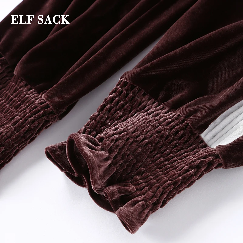 Женские брюки ELFSACK прямые с полосками по бокам 2019|Брюки |