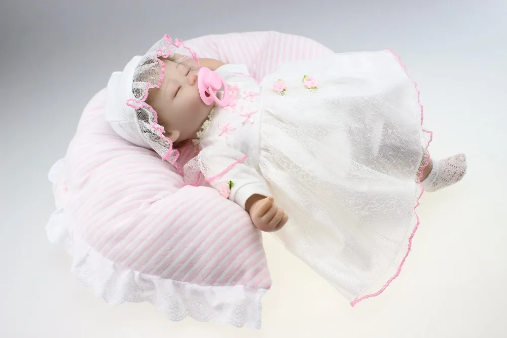 Реалистичные силиконовые виниловые мягкие на ощупь Reborn Baby Doll тихие спящие