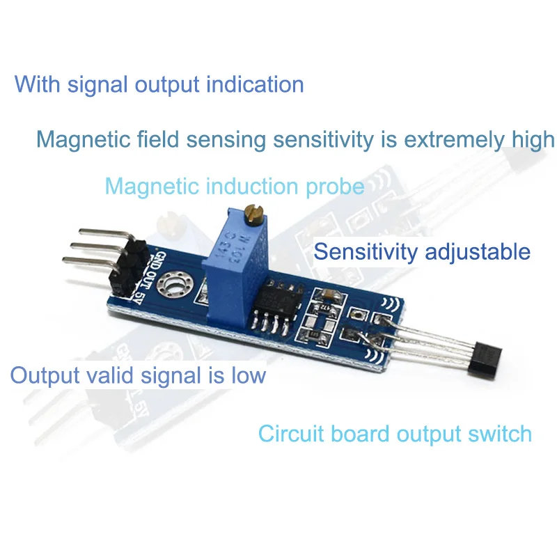 5 шт./лот модуль датчика Холла магнитный переключатель скорость подсчета сенсор модуль для Arduino умный автомобиль