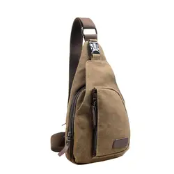 Спорт на открытом воздухе холст рюкзак человек Crossbody Сумка Кемпинг пеший Туризм Груди Пакет Прямая доставка 5 H