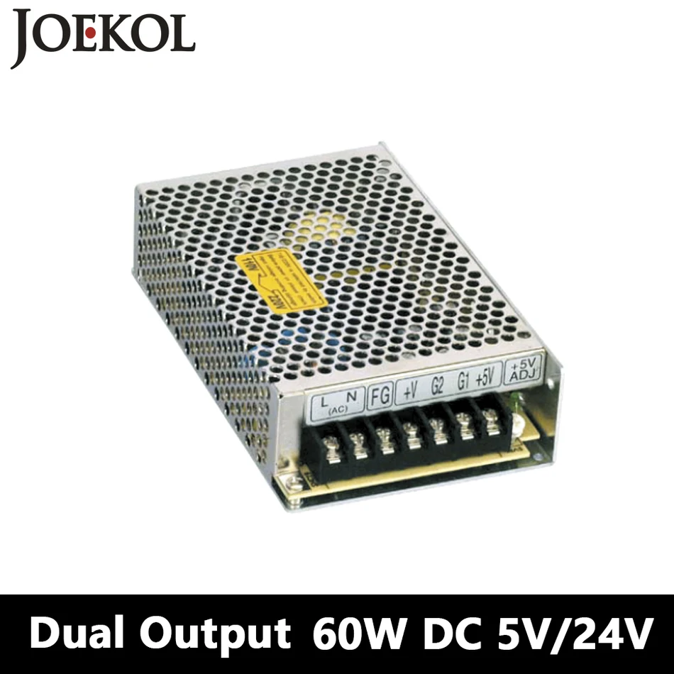

Switching Power Supply 60W 5V 24V,Dual Output Ac-dc Power Supply For Led Strip,voltage Converter 110v/220v To 5V/24V