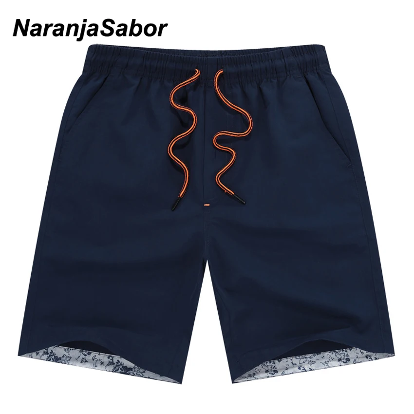 NaranjaSabor мужские шорты быстросохнущие летние пляжные шорты свободные прямые повседневные мужские эластичные шорты с карманами на шнурке 4XL
