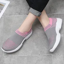 KANCOOLD/женские кроссовки с дышащей сеткой; женские кроссовки; коллекция года; сезон весна; слипоны на платформе; мягкая прогулочная обувь на плоской подошве; женская обувь