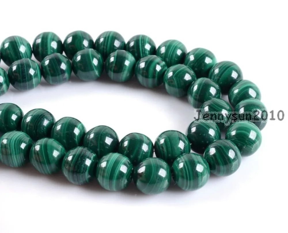 

Natural Malachite Gems Stones 8mm Round Spacer Loose Beads 15'' Strand for Jewelry Making Crafts 2 Strands/Pack