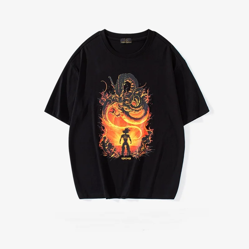 Dragon Ball Raglan T-shirt Son Goku Anime Short Sleeve Cotton Tee