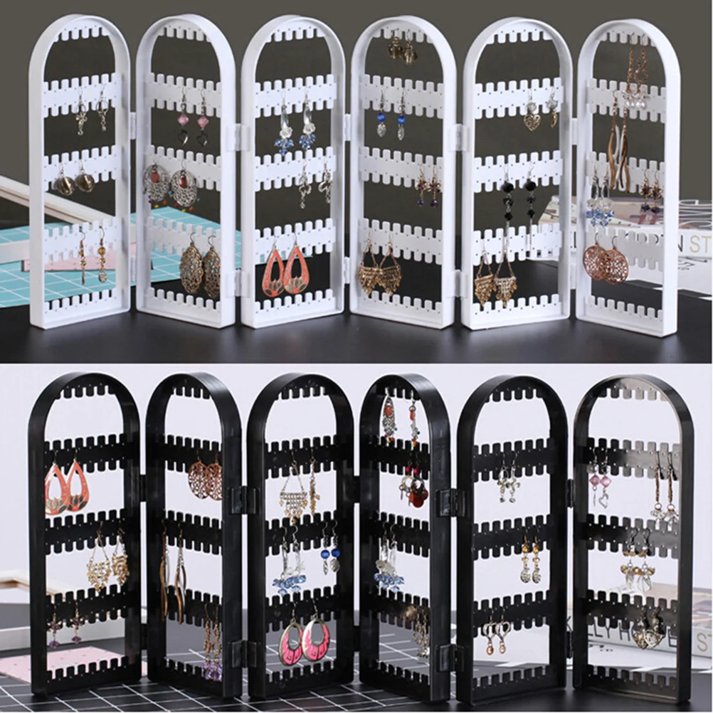 

Folding Jewelry Earring Holder Plastic Stand Ear Stud Display Screen (Six Parts )