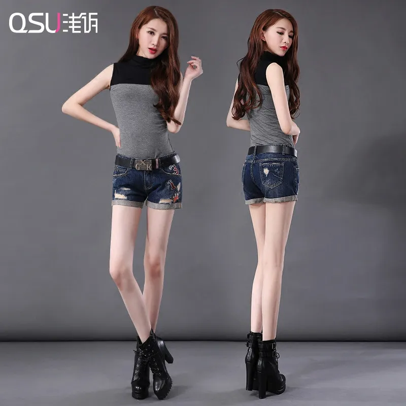  shorts woman, Chic Short pants,Casual Elastic,all-match