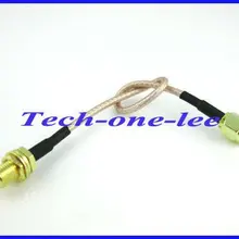 10 шт. титановый Электролитный электрод со случайно выбранным гнездо SMA штекер позолоченный Разъем RF соединительный кабель RG316 15 см